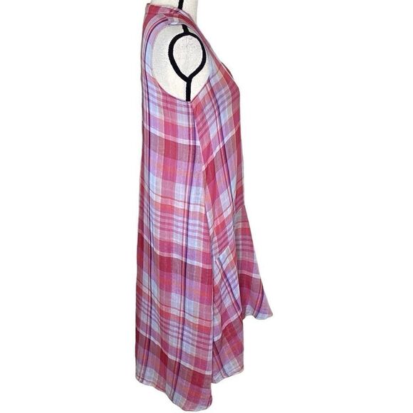 Maeve Anthropologie Pippa Pink Plaid Coastal Grandma, Cottagecore Swing Dress XS - Picture 4 of 12